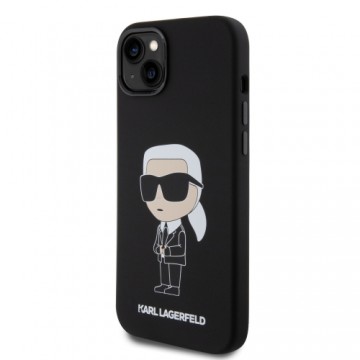 Karl Lagerfeld Liquid Silicone Ikonik NFT Case for iPhone 15 Plus Black