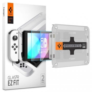 TEMPERED GLASS Spigen GLAS.TR "EZ FIT" 2-PACK NINTENDO SWITCH OLED