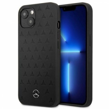 Mercedes MEHCP13SPSQBK iPhone 13 mini 5,4" czarny|black hardcase Leather Stars Pattern