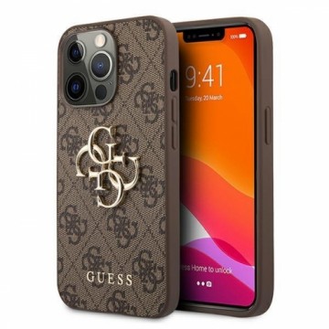 Guess GUHCP13X4GMGBR iPhone 13 Pro Max 6.7&quot; brown|brown hardcase 4G Big Metal Logo