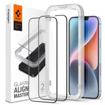 Apple TEMPERED GLASS Spigen ALM GLASS FC 2-PACK IPHONE 13|13 PRO | 14 BLACK