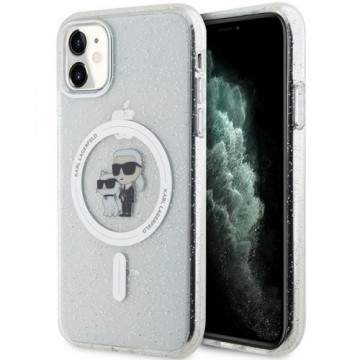 Karl Lagerfeld KLHMN61HGKCNOT iPhone 11 | Xr 6.1" transparent hardcase Karl&Choupette Glitter MagSafe