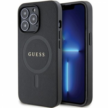 Guess GUHMP13XPSAHMCK iPhone 13 Pro Max 6.7" czarny|black hardcase Saffiano MagSafe