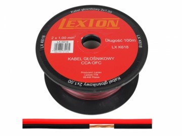 Lexton Акустический кабель 2 x 1,00 CCA, черный и красный.