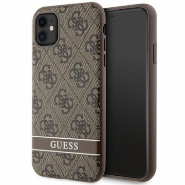 Guess GUHCN61P4SNW iPhone 11 | Xr brązowy|brown hardcase 4G Stripe