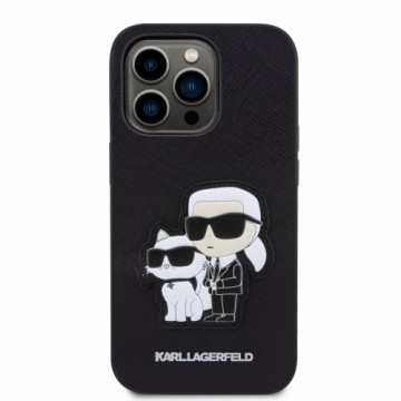 Karl Lagerfeld PU Saffiano Karl and Choupette NFT Case for iPhone 13 Pro Black