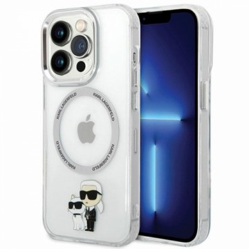 Karl Lagerfeld MagSafe Compatible Case IML Karl and Choupette NFT for iPhone 13 Pro Transparent