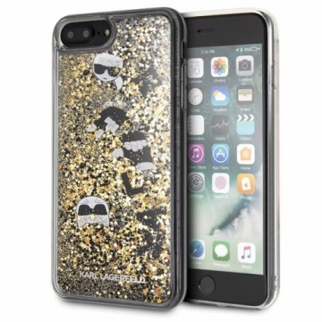 Karl Lagerfeld KLHCI8LROGO iPhone 7|8 Plus czarno-złoty|black & gold hard case Glitter