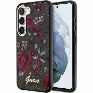 Guess GUHCS23SHCFWSA S23 S911 zielony|khaki hardcase Flower Collection