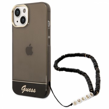 Guess GUHCP14SHGCOHK iPhone 14 6,1" czarny|black hardcase Translucent Pearl Strap