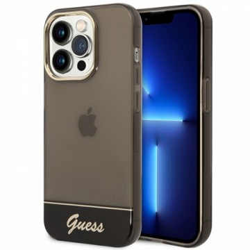 Guess PC|TPU Camera Outline Translucent Case for iPhone 14 Pro Black