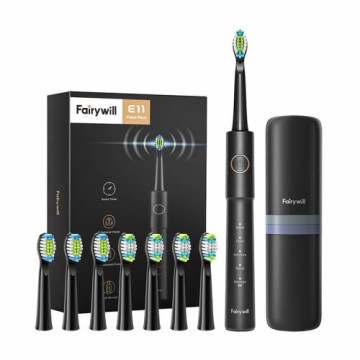 FairyWill Sonic toothbrush with head set and case FW-E11 (black)