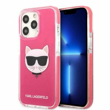 Karl Lagerfeld TPE Choupette Head Case for iPhone 13 Pro Max Fuchsia