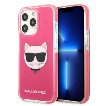 Karl Lagerfeld TPE Choupette Head Case for iPhone 13 Pro Fuchsia