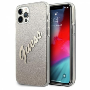 GUHCP12LPCUGLSGO Guess PC|TPU Vintage Zadní Kryt pro iPhone 12 Pro Max 6.7 Gradient Gold