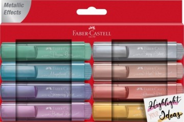 Teksta marķieru komplekts Faber-Castell, 8 metāliskas krāsas