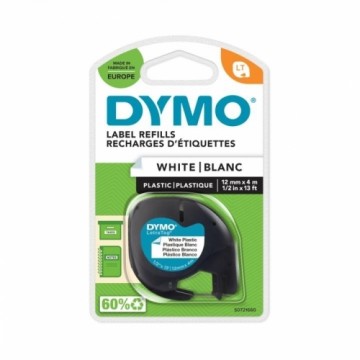 Наклейки ламинированные  Dymo LetraTag 12мм x 4м, белый 91221