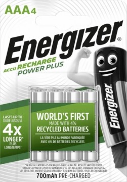 Аккумуляторные батарейки Energizer 800mAh HR03 AAA