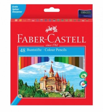 Цветные карандаши Faber-Castell Castle,Loss 48-цветов+ точилка