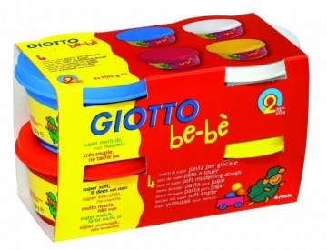 Plastilīns Fila Giotto Bebe, 4x100g, dzeltens/zils/sarkans/balts