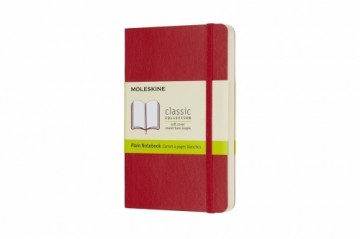 Записная книжка Moleskine Classic 9х14см, белые листы, мягкая обложка, красная