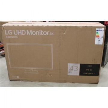 SALE OUT. LG 43UN700P-B  42,5" 4K 3840x2160/ 400cd/m2 /8ms/ HDMI USB DisplayPort LG Monitor  43UN700P-B 42.5 " IPS UHD 16:9 8 ms 400 cd/m² DAMAGED PACKAGING HDMI ports quantity 4 60 Hz