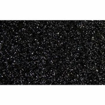 Eva Rubber Fama Glitter Black 50 x 70 cm (10 Pieces)