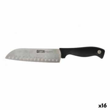 Кухонный нож Quttin Santoku Dynamic Чёрный Серебристый 17 cm (16 штук)