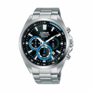 Мужские часы Lorus SPORTS Чёрный Серебристый (Ø 44 mm)