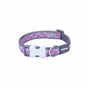 Dog collar Red Dingo STYLE HOT PINK ON COOL GREY 31-47 cm