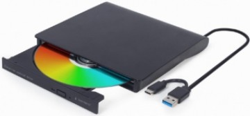 Ārējais diskdzinis Gembird External USB DVD drive Black