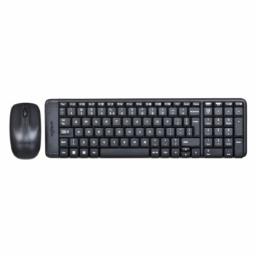 Клавиатура и мышь Logitech Wireless Combo MK220 Чёрный QWERTY Qwerty US