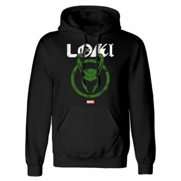 Толстовка с капюшоном унисекс Marvel Distressed Logo Чёрный