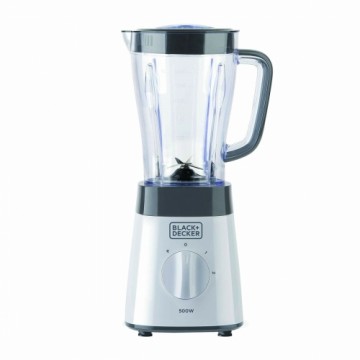 Blenderis-Krūze Black & Decker BXJB500E Balts Caurspīdīgs 500 W 1,5 L