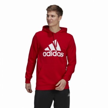 Vīriešu Sporta Krekls ar Kapuci Adidas Essentials Big Logo Sarkans