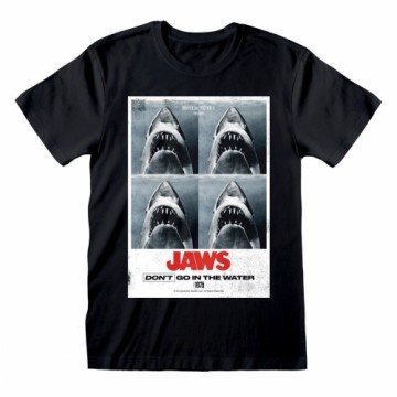 Футболка с коротким рукавом Jaws Don´t Go In The Water Чёрный Унисекс