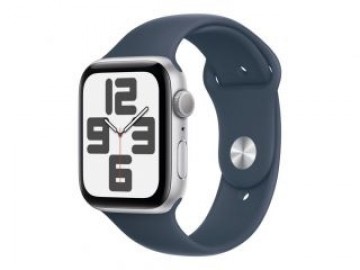 Apple  
         
       Watch SE GPS 44mm Silver Aluminium Case with Storm Blue Sport Band - S/M