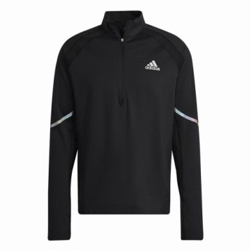 Толстовка без капюшона мужская Adidas Fast 1/2 Zip Чёрный