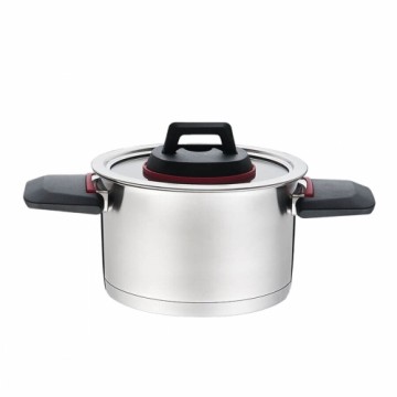 Casserole with Lid Feel Maestro MR-3530-16 Red Black Steel Stainless steel Plastic Ø 16 cm 1,6 L