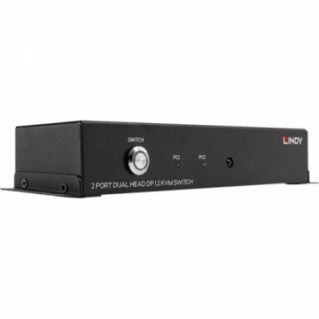 Lindy 2 Port Dual Head DisplayPort 1.2 KVM Switch, Dockingstation