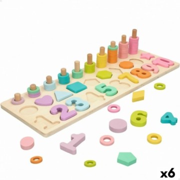 Child's Wooden Puzzle Woomax Shapes Numbers + 3 years (6 Units)