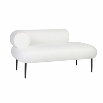 Dīvāns DKD Home Decor Balts Melns Metāls Scandi 127,5 x 73,5 x 64 cm