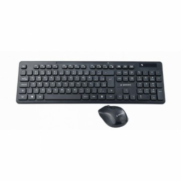 Клавиатура и мышь GEMBIRD KBS-WCH-03 Qwerty UK Чёрный Монохромный QWERTY Qwerty US