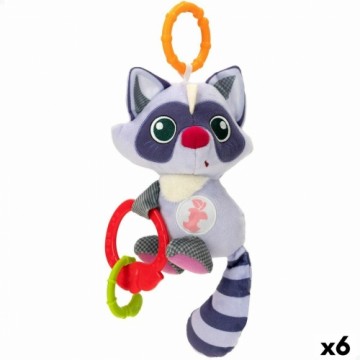 Rattle Cuddly Toy Winfun Racoon 14,5 x 20 x 9,5 cm (6 Units)