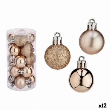 Krist+ Ziemassvētku bumbiņu komplekts Champagne Plastmasa 3 x 4 x 3 cm (12 gb.)