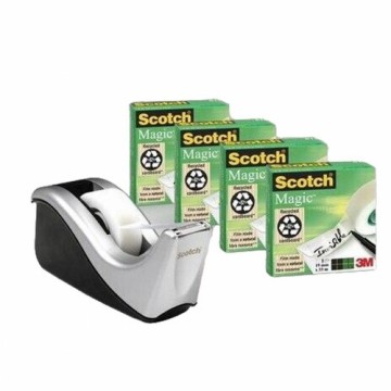 Набор клейких лент Scotch C60-ST4 5 Предметы 19 x 33 mm Черный/Серый