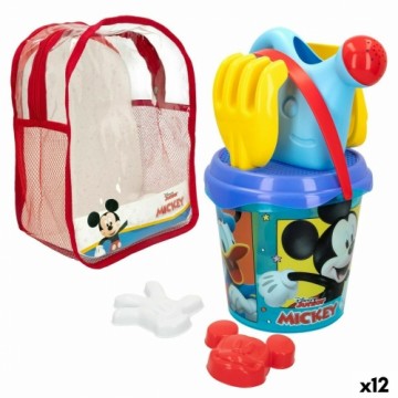 Pludmales rotaļu komplekts Mickey Mouse Ø 18 cm polipropilēns (12 gb.)