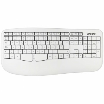 Беспроводная клавиатура Phoenix K201 Белый Испанская Qwerty