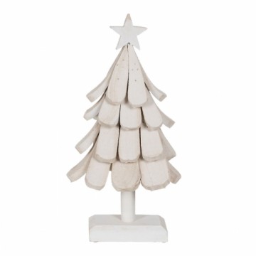 Bigbuy Christmas Новогодняя ёлка Белый Древесина павловнии 31 x 25 x 60 cm
