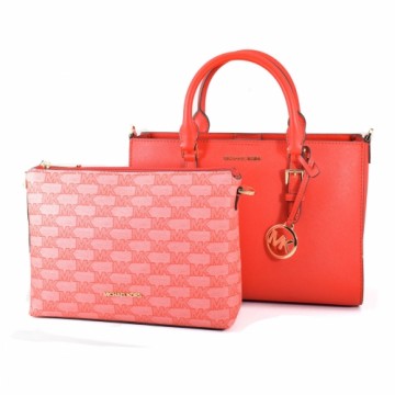 Sieviešu Rokassoma Michael Kors CHARLOTE Sarkans 30 x 20 x 12 cm